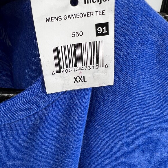 Mens T-shirt Blue "Game Over" DIVISION Gaming Graphic Sz XXL Mens Plus 2XL - Picture 9 of 10